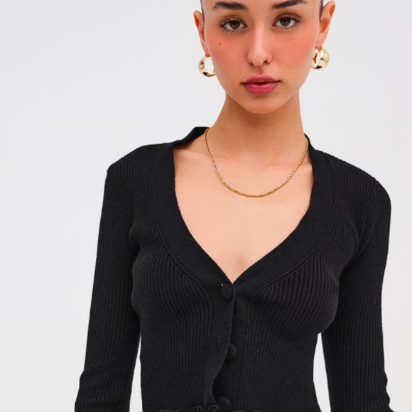 For Love and Lemons Nina Cardigan (crop top cardigan) - Picture 2 of 2